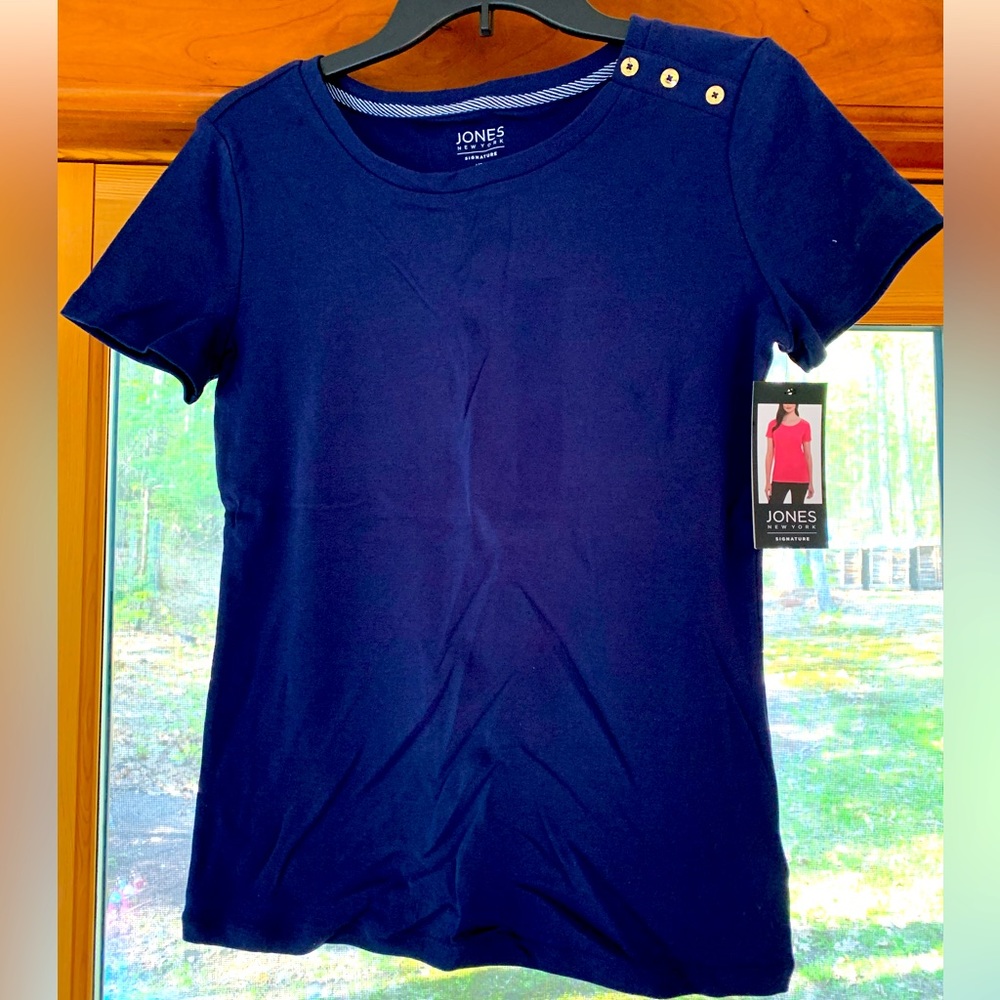 Jones New York Navy Jersey